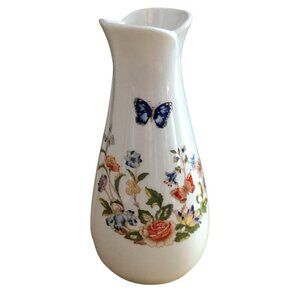 Aynsley Cottage Garden Flowers & Butterfly White Blue Pink Georgian Vase
